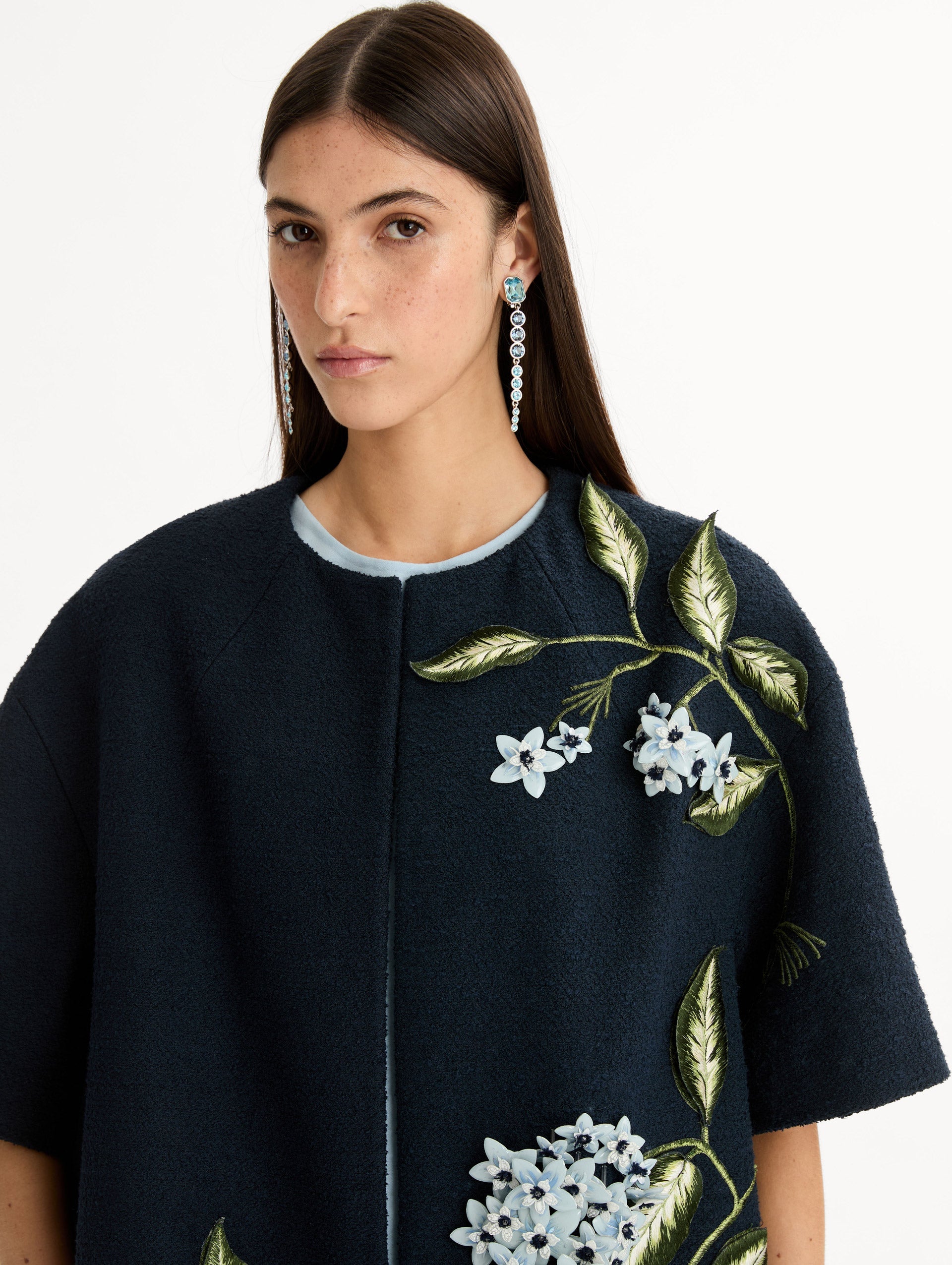Short-Sleeve Embroidered Jacket