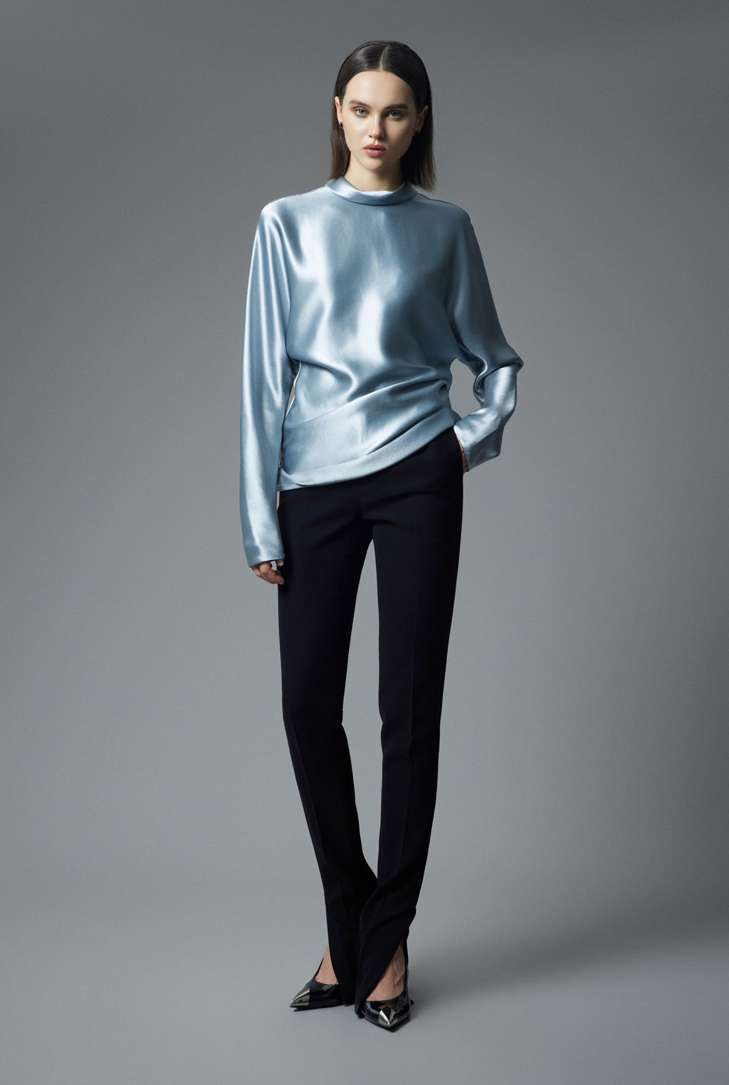 Straight cut tapered trousers