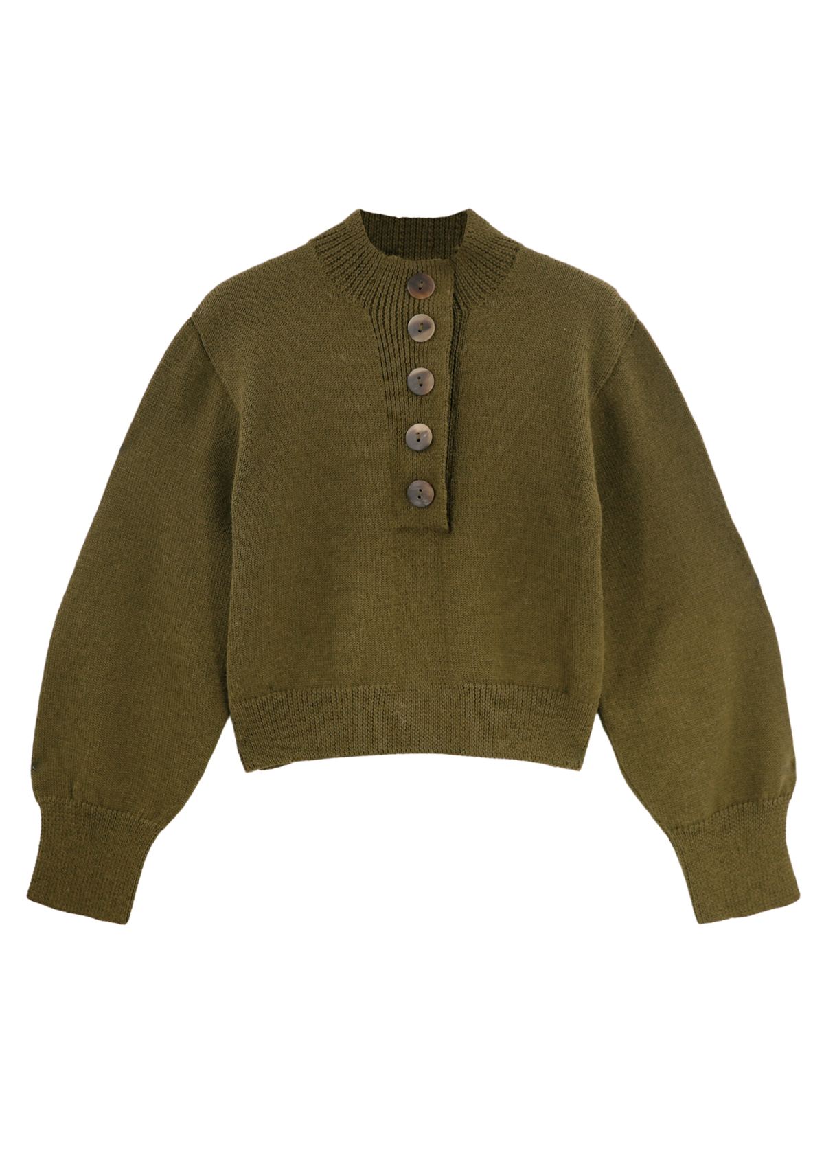 Henley style pullover sweater