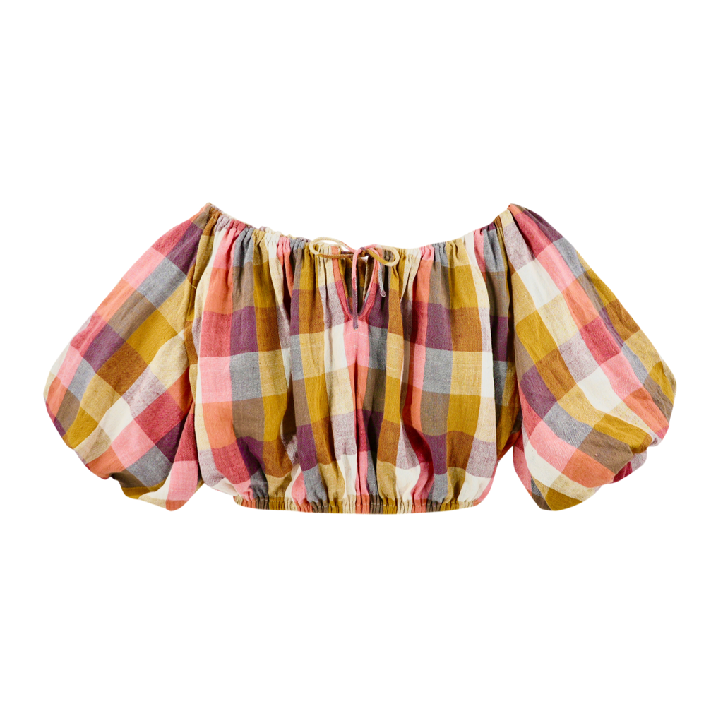 Top in Sunset Plaid