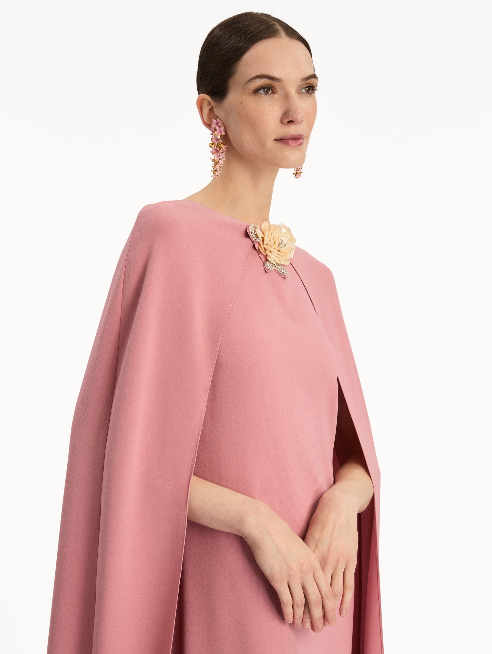 Chic Pink Floor-Length Gown