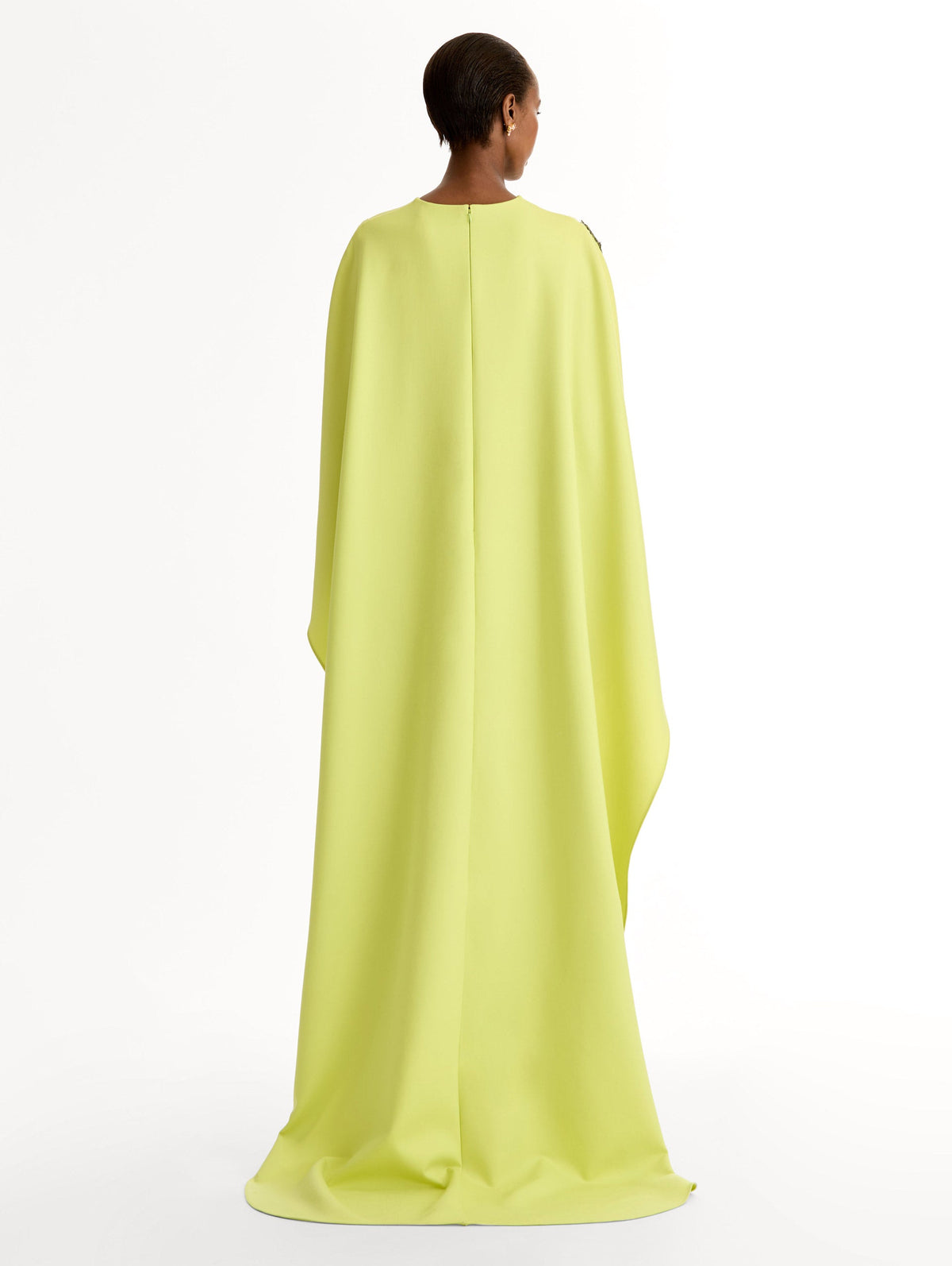 Floral Appliqué Asymmetric Maxi Dress
