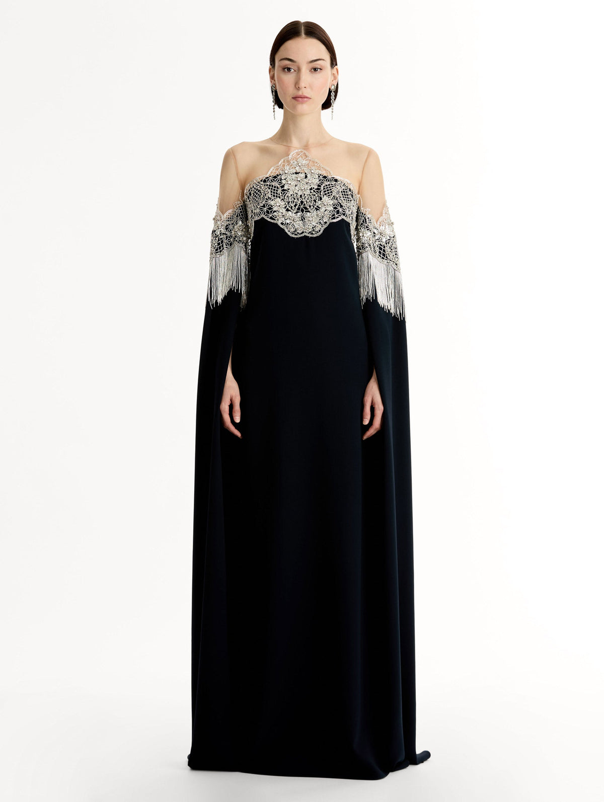 Sheer Embellished Evening Dress