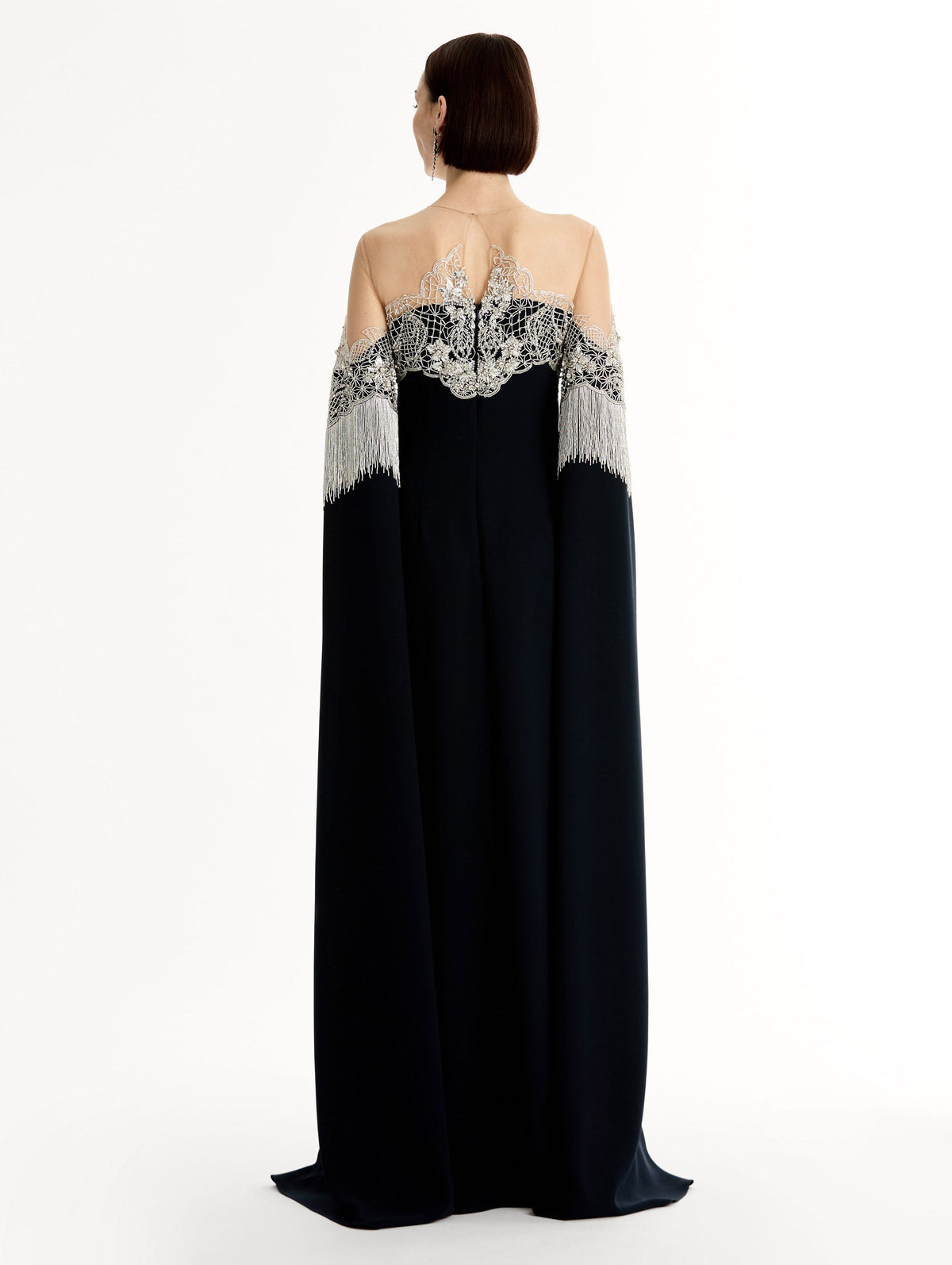 Sheer Embellished Evening Dress