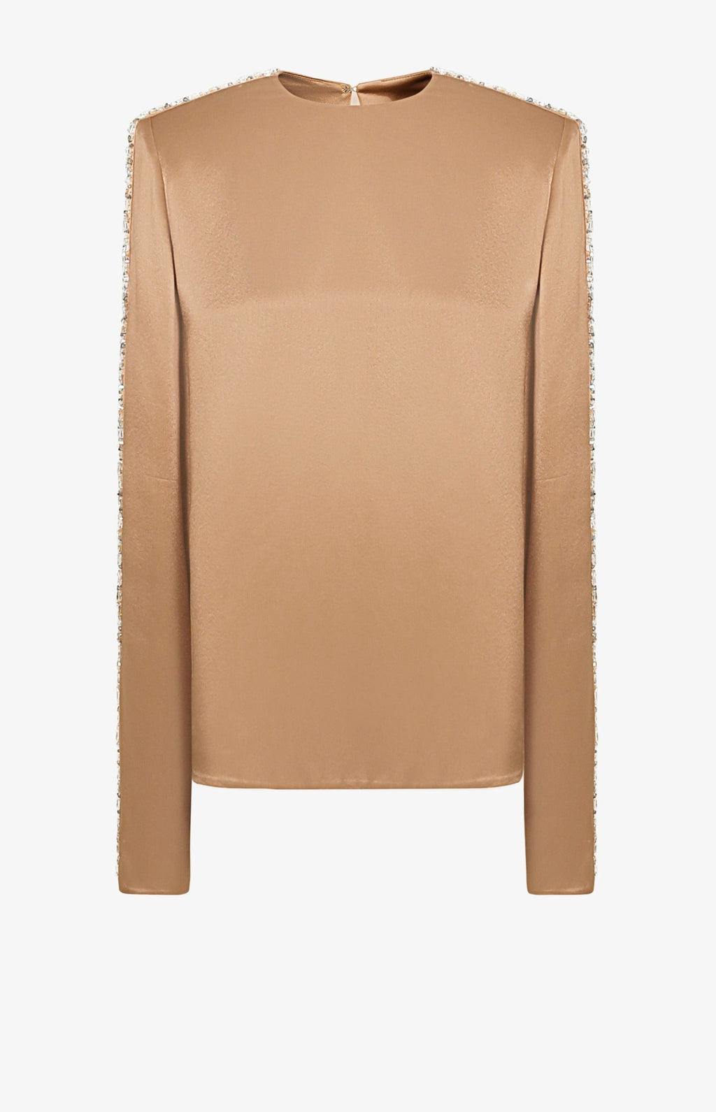 Long sleeves decorated with high-end crystals and stones