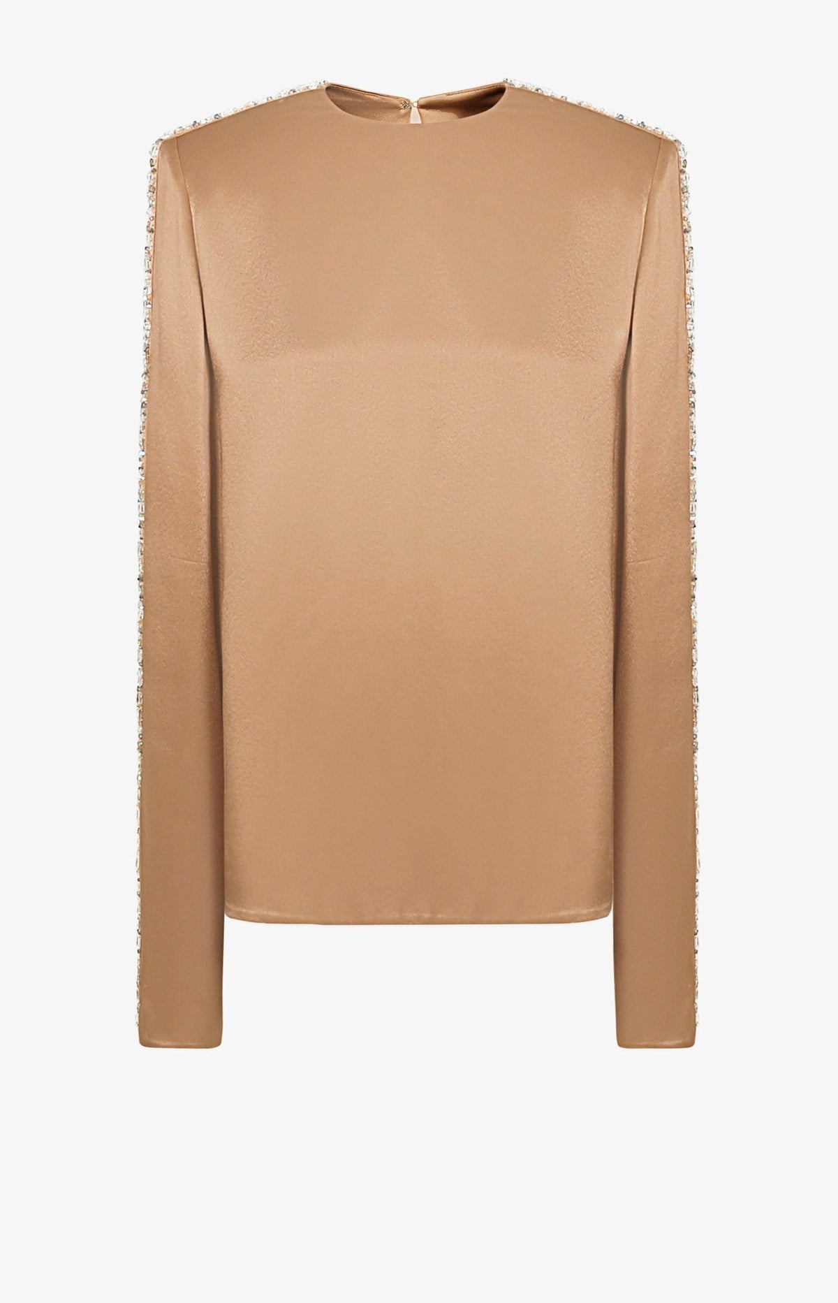 Long sleeves decorated with high-end crystals and stones