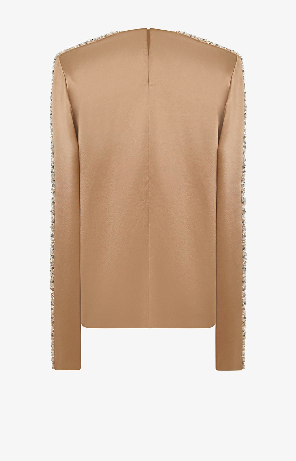 Long sleeves decorated with high-end crystals and stones
