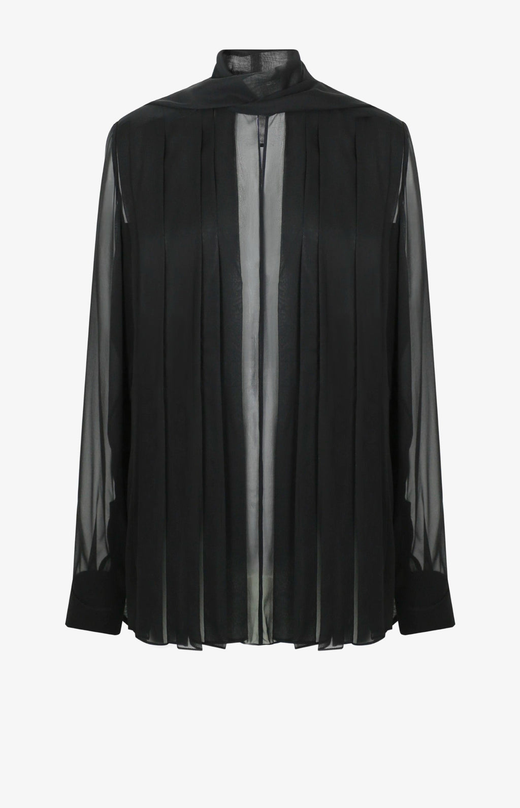 V-shaped scarf with shirt
