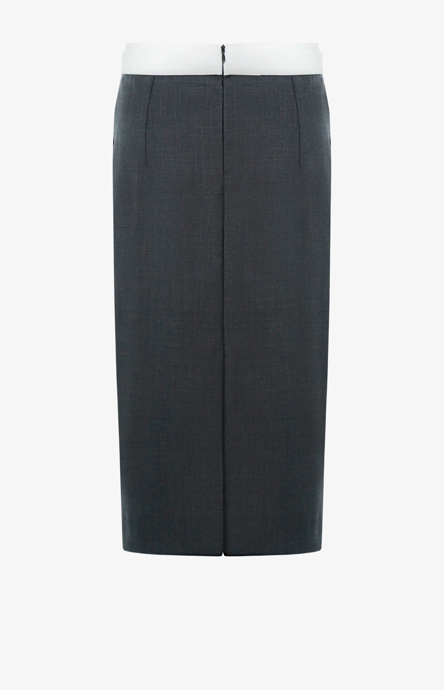Knee length straight tube skirt