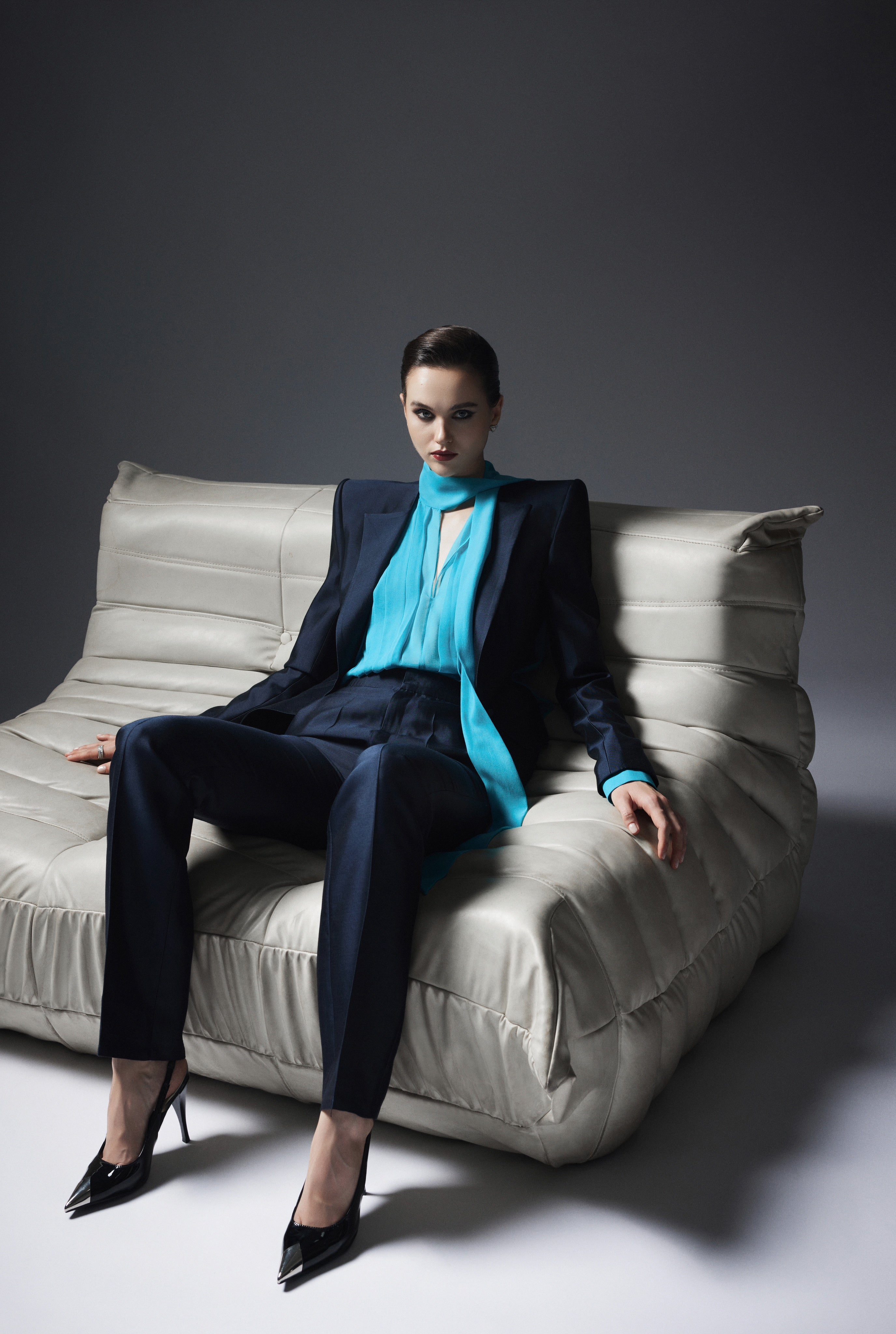 Collarless blazer Jacket