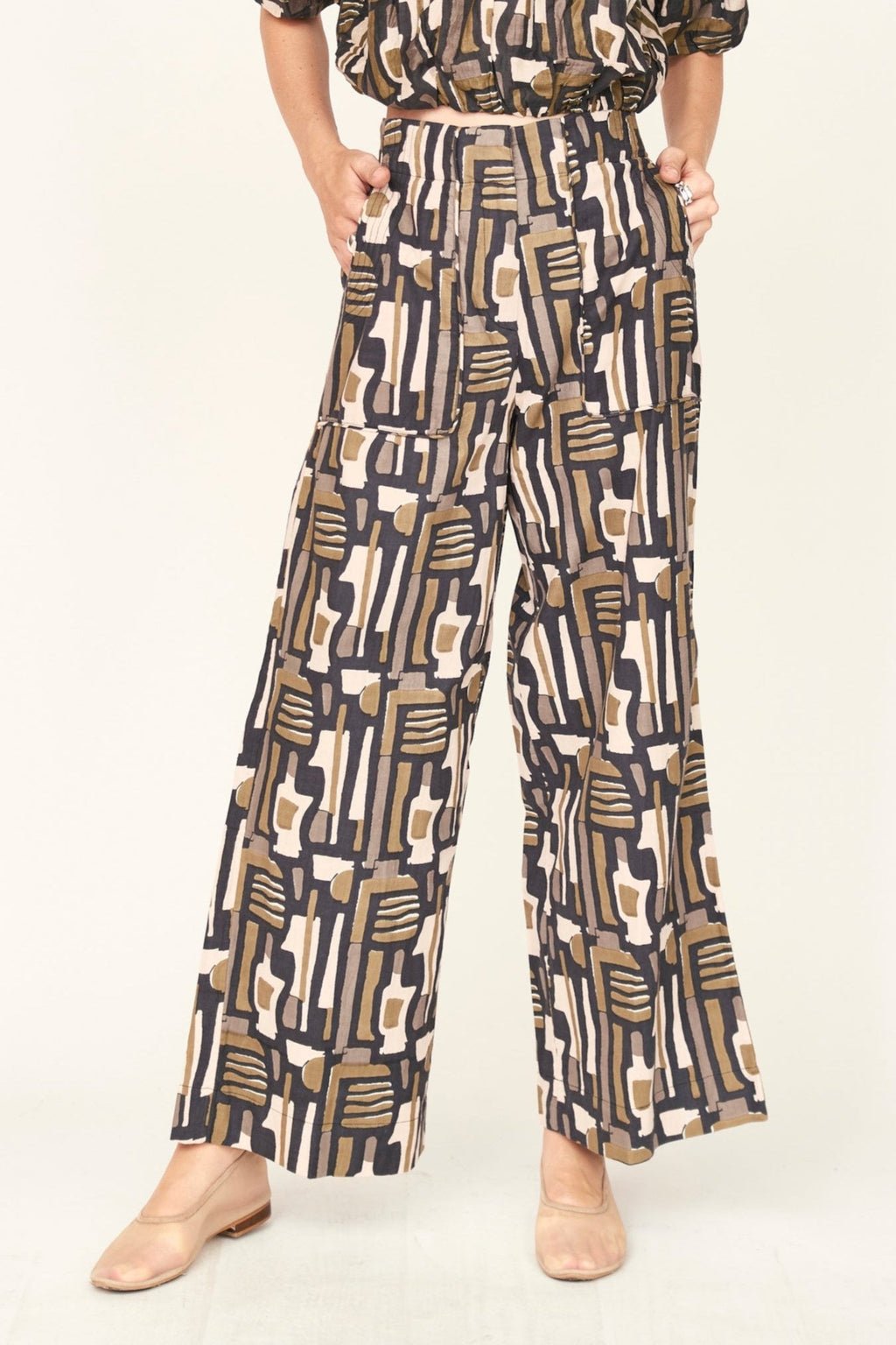 Pant in Olive Labyrinth