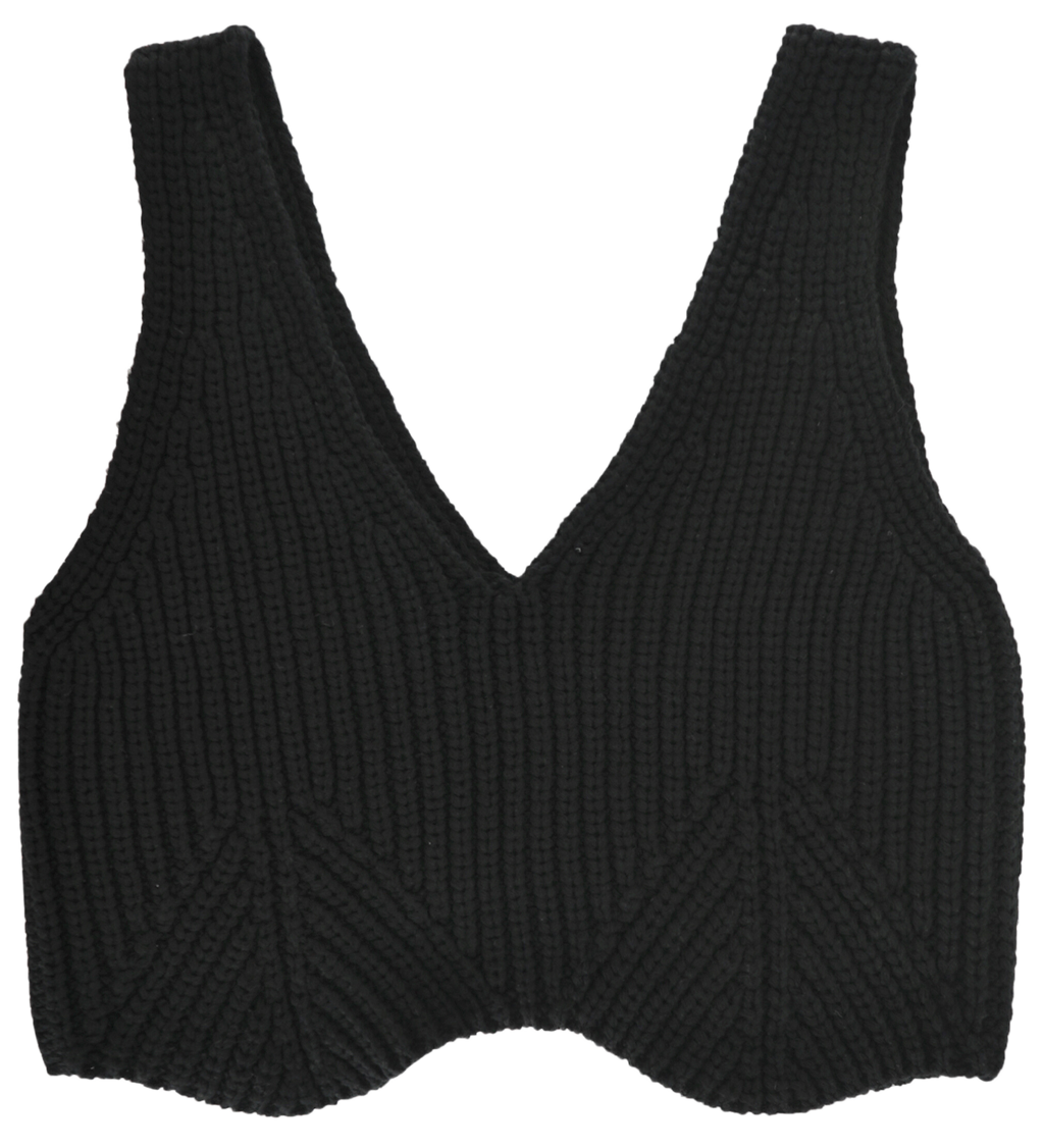 Cropped chunky knit tank
