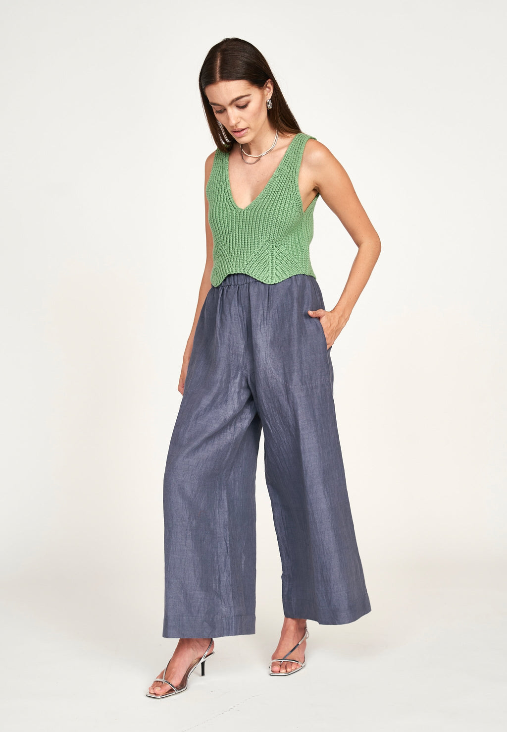 Knit Tank in Clover