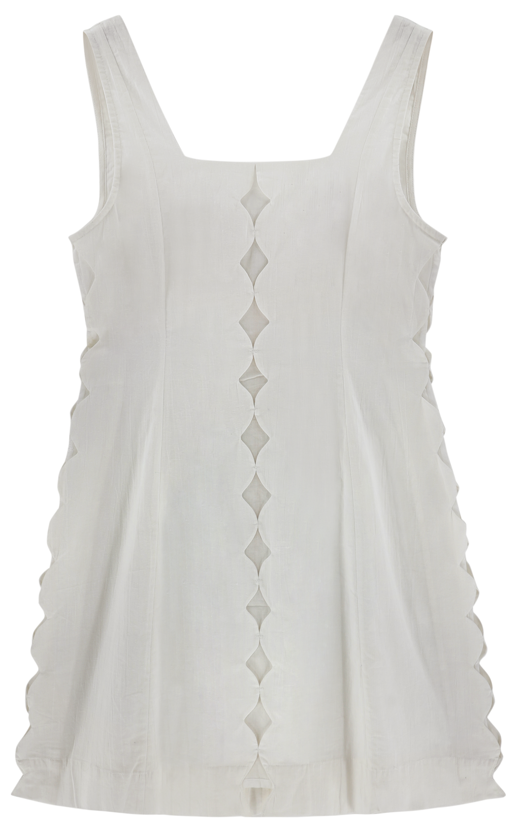 Short Dress in White A line silhouette