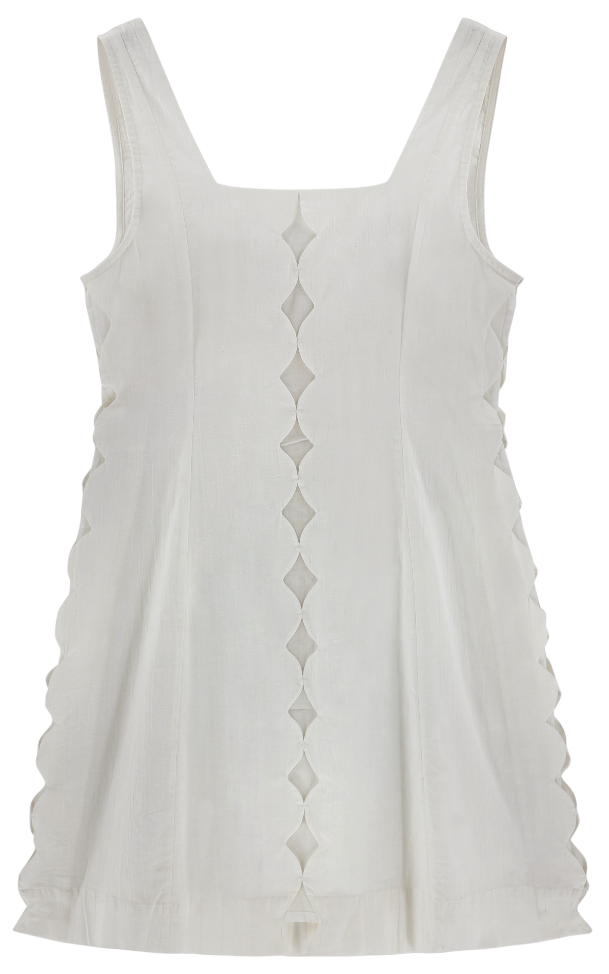Short Dress in White A line silhouette