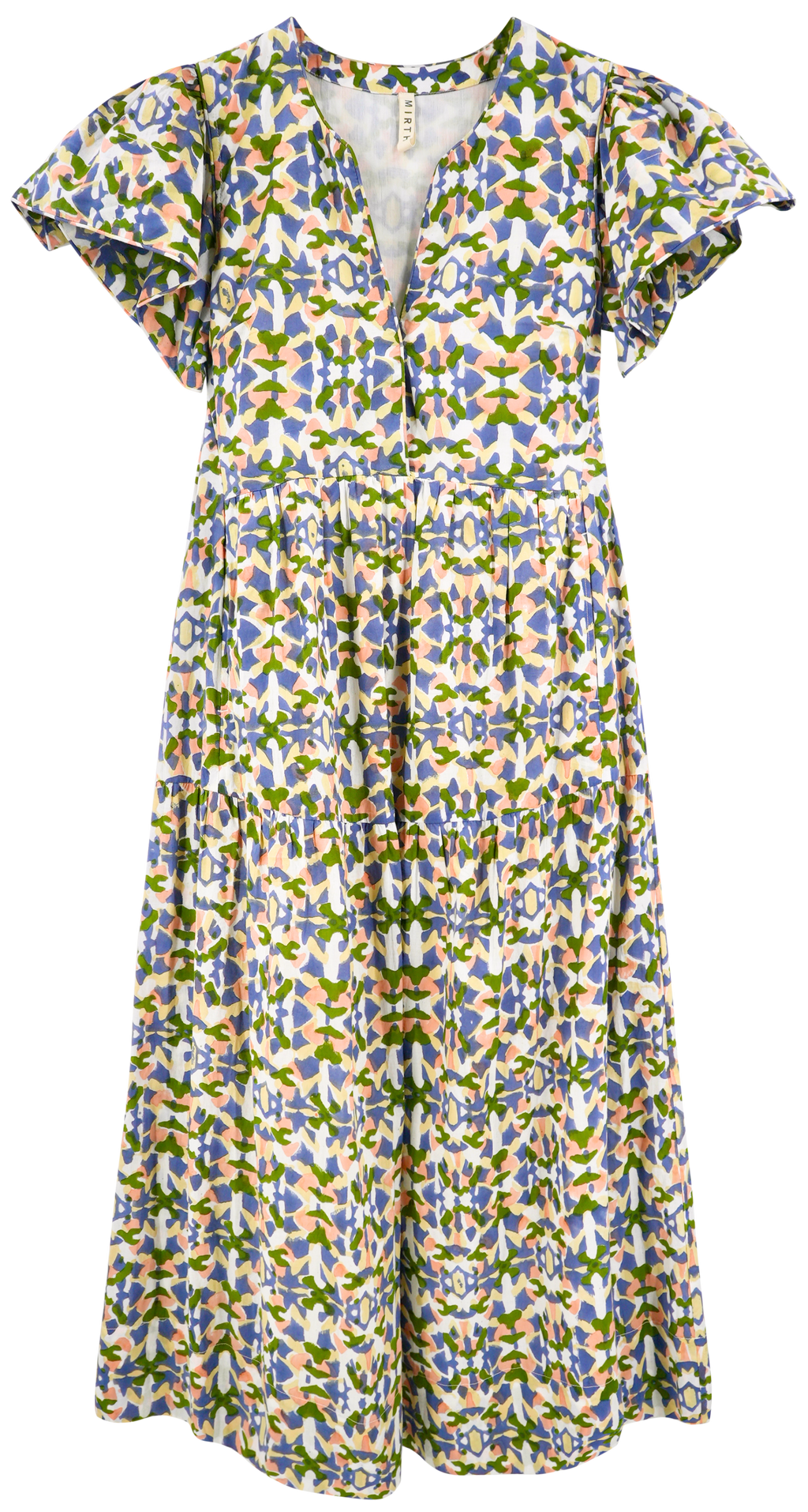 Dress in Ankle length gathered sleeves