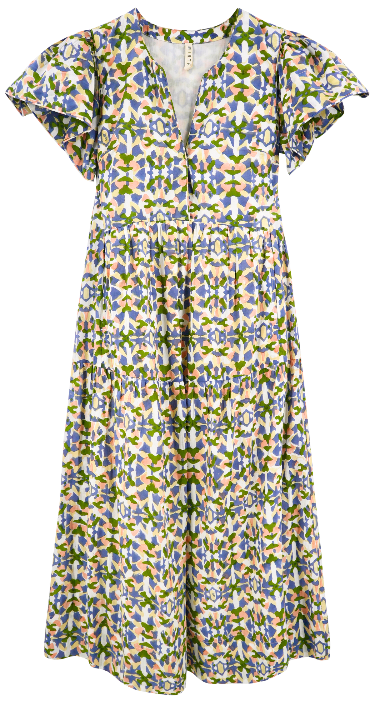 Dress in Ankle length gathered sleeves