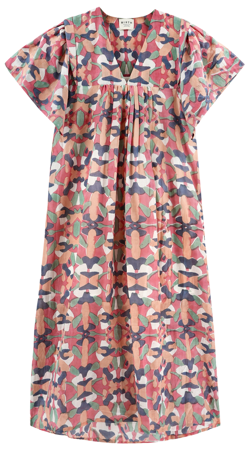 Ankle length caftan in V neckline
