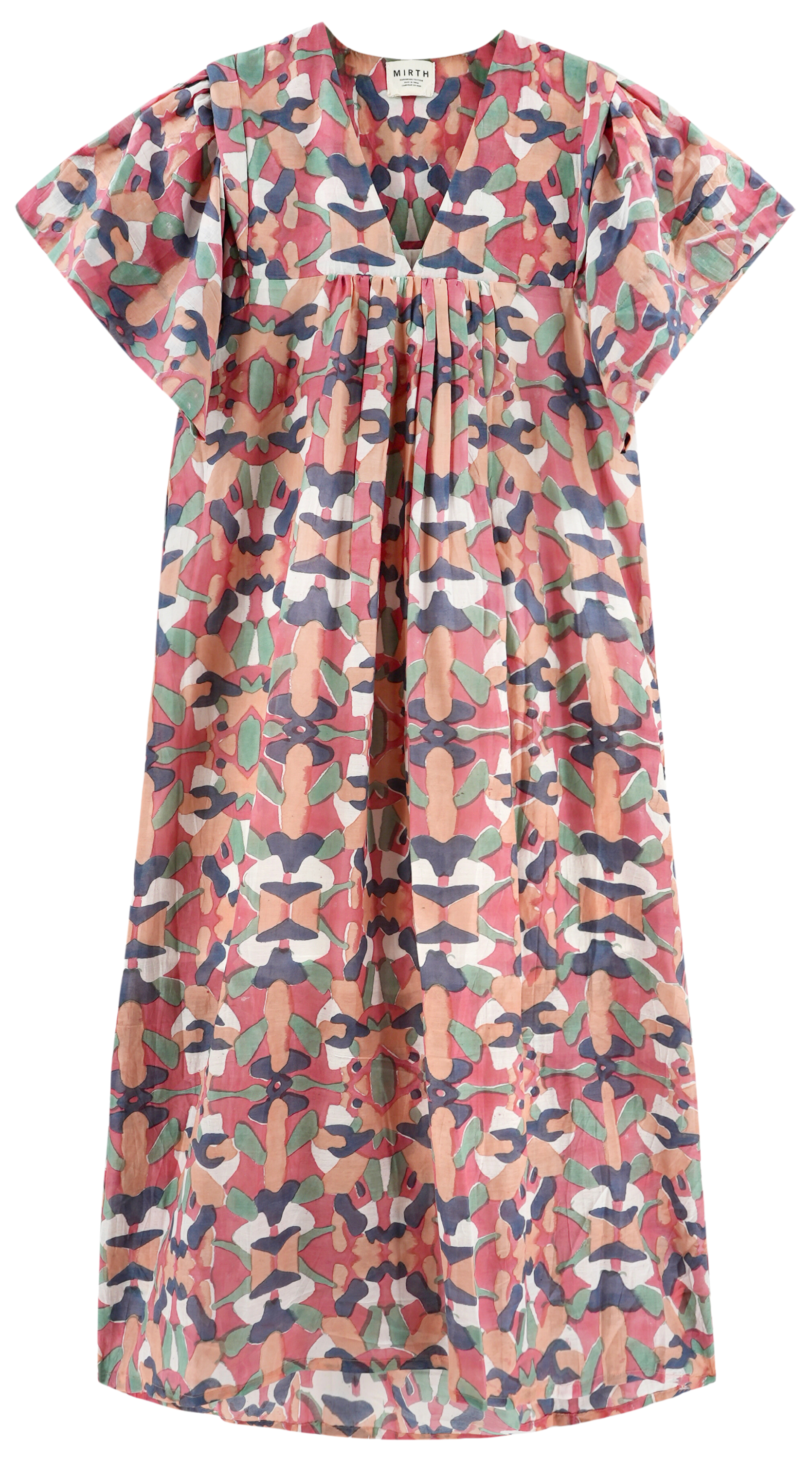 Ankle length caftan in V neckline