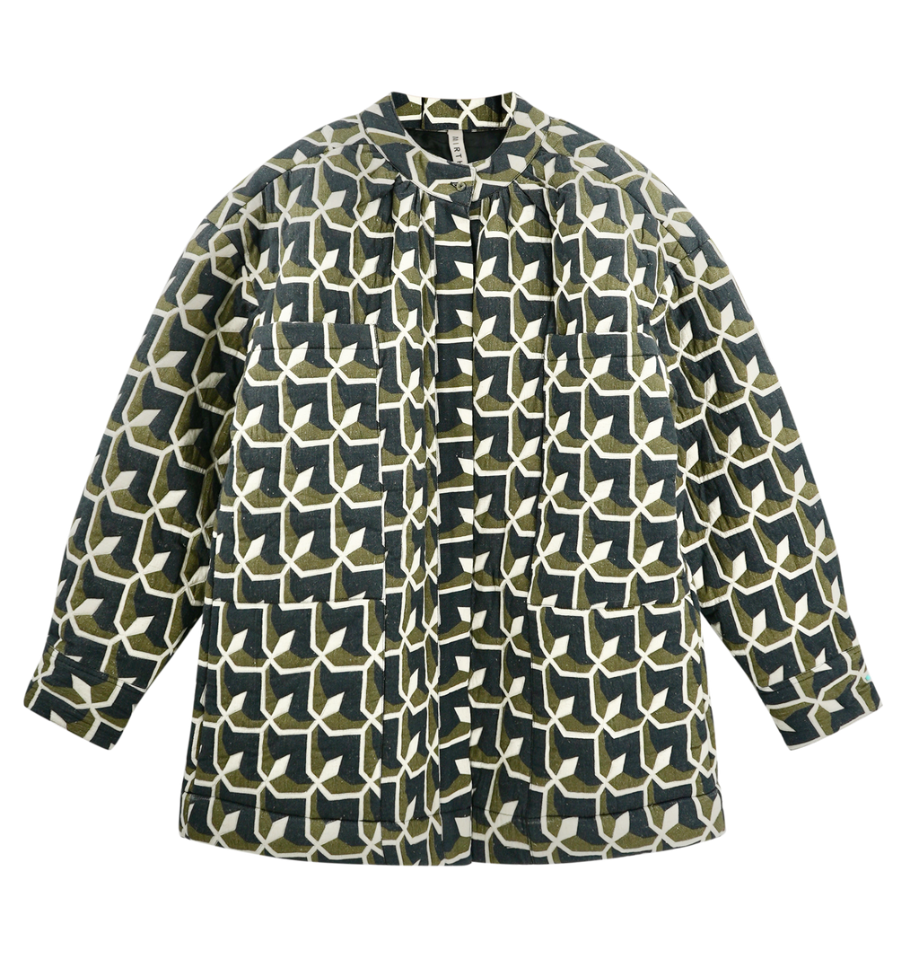 Jacket in Olive Parquet