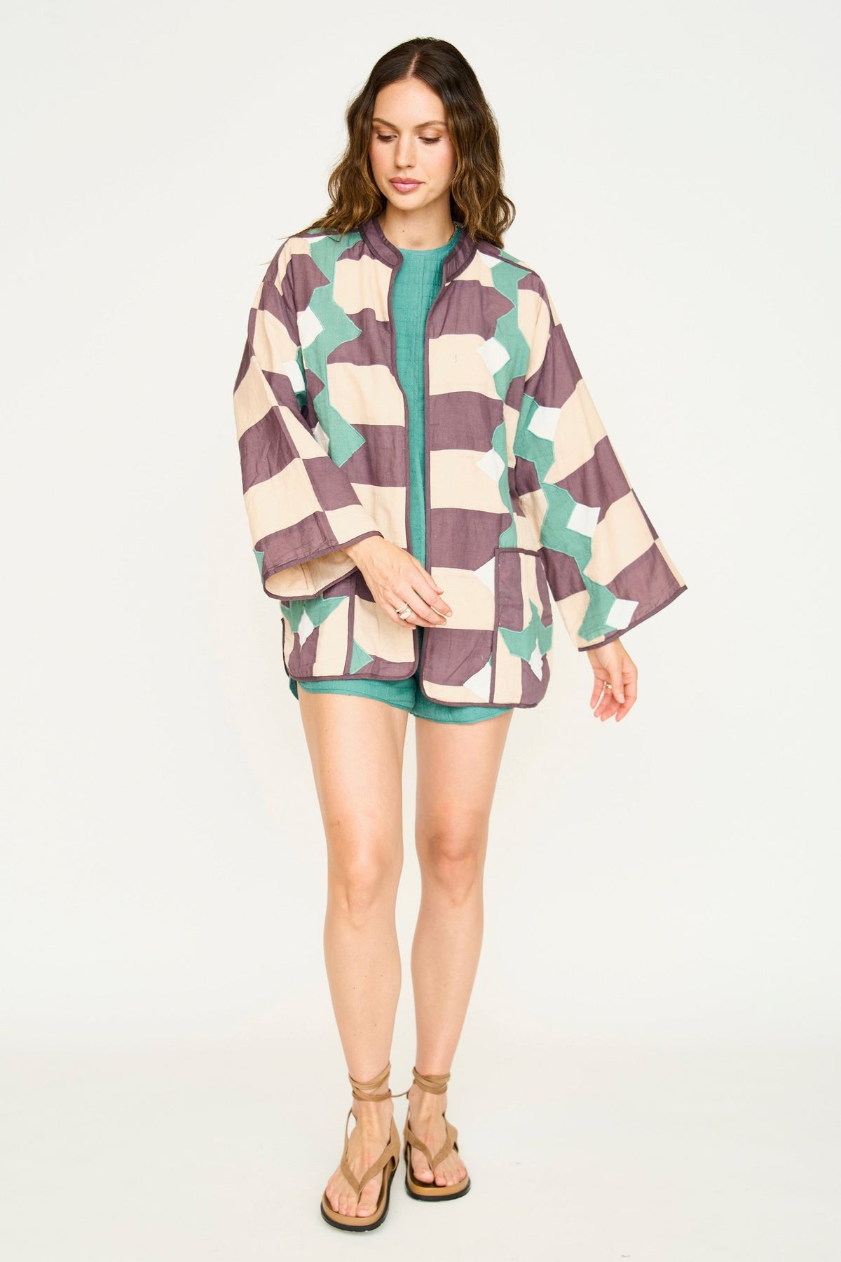 Jacket in Plum Origami