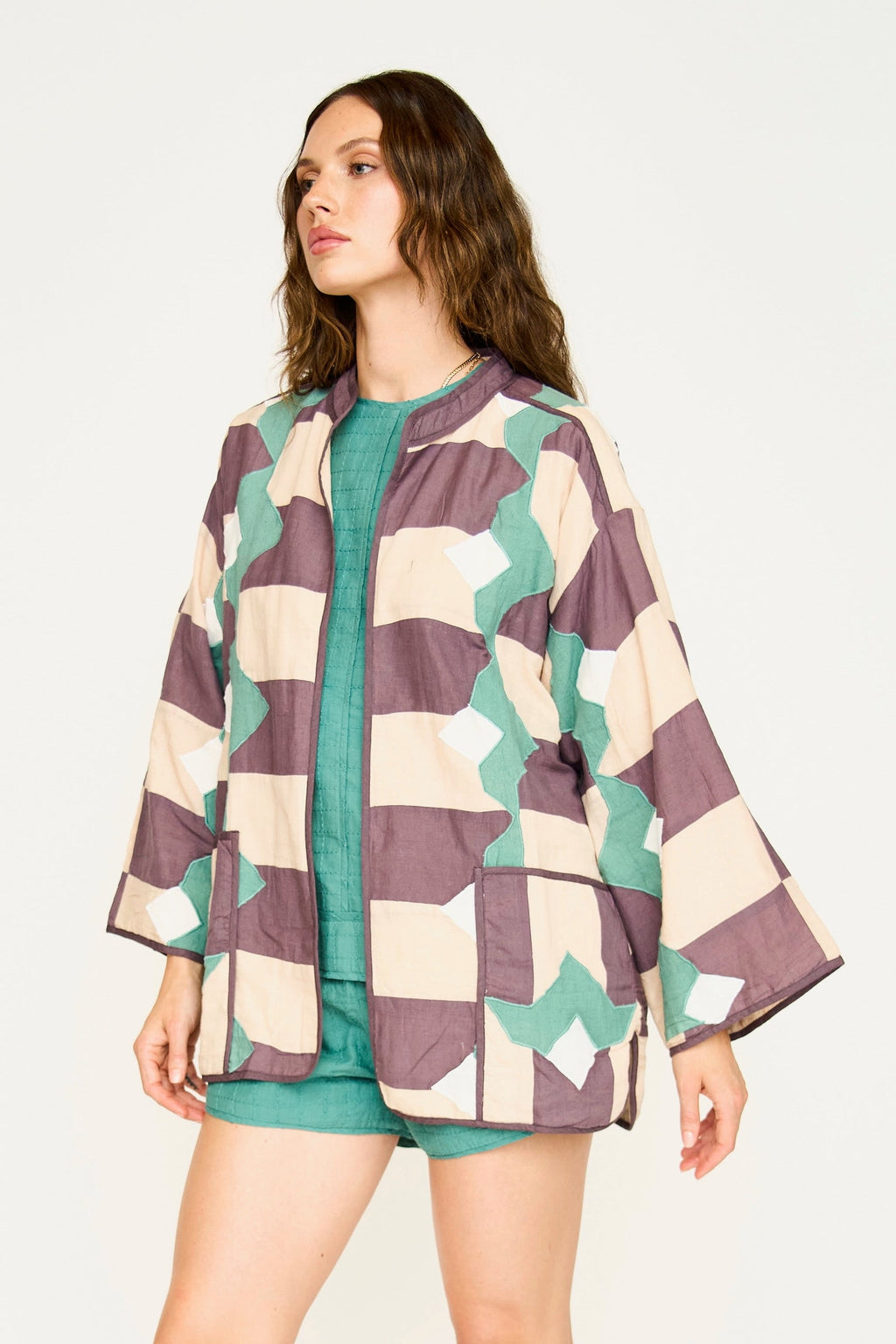 Jacket in Plum Origami