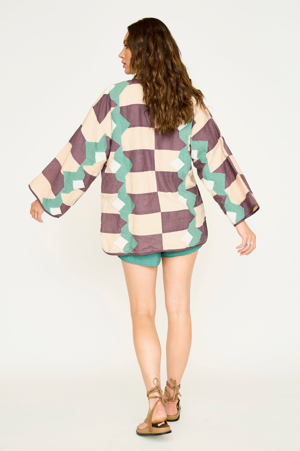 Jacket in Plum Origami