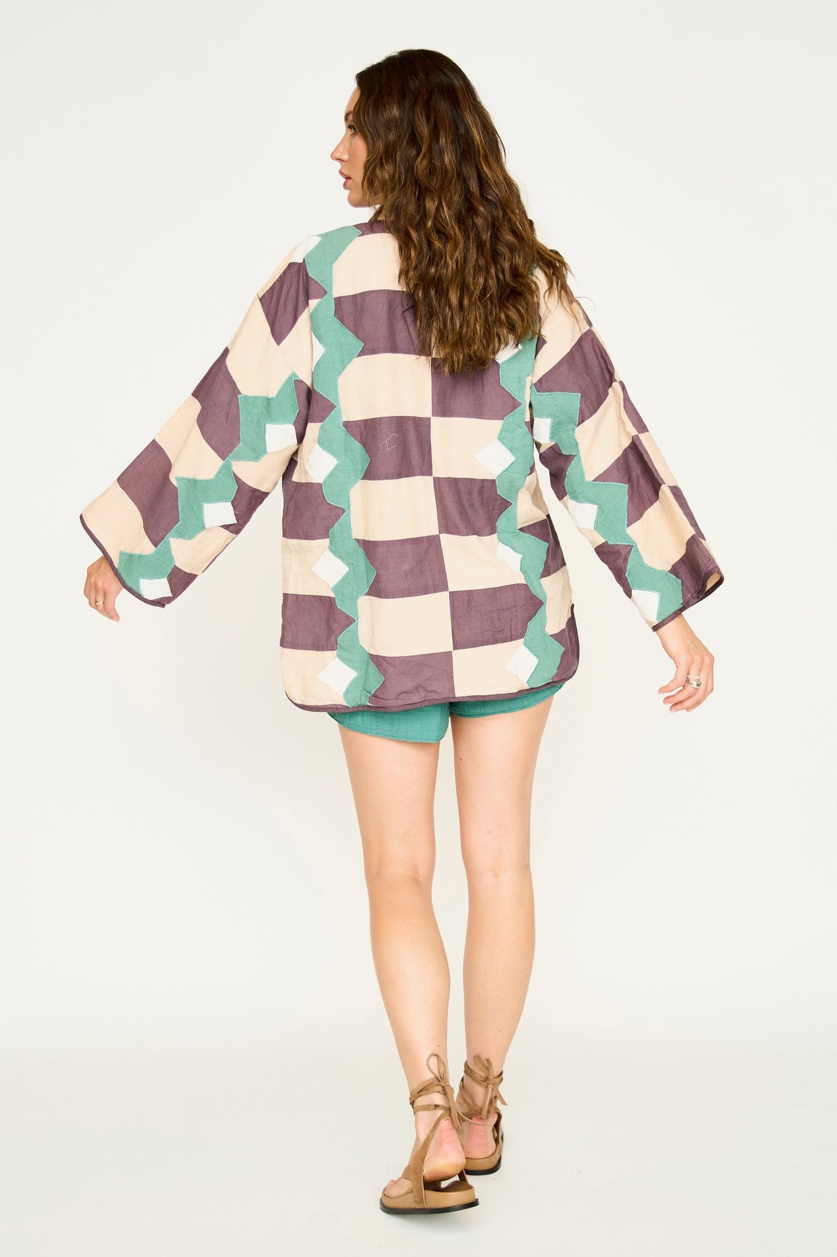 Jacket in Plum Origami