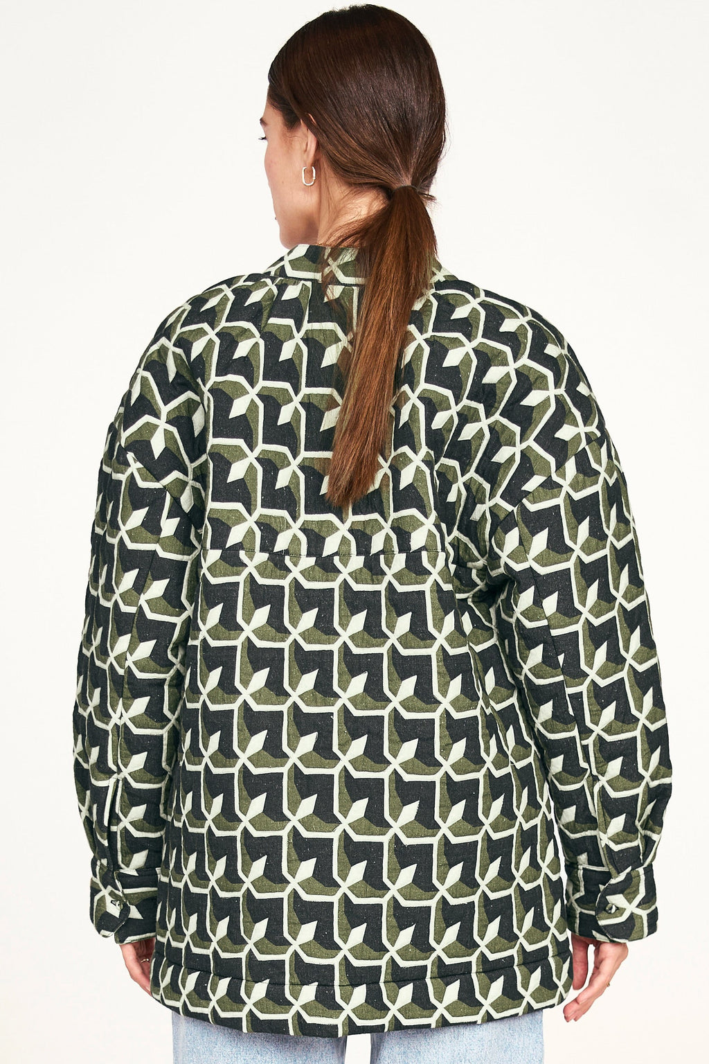 Jacket in Olive Parquet