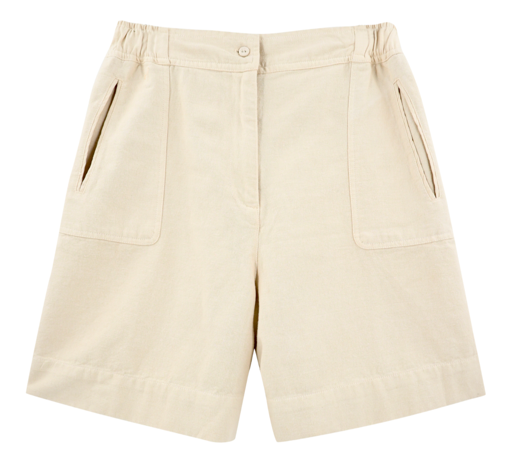 Shorts in Cream Canvas