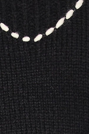 Pullover in Black/Ivory