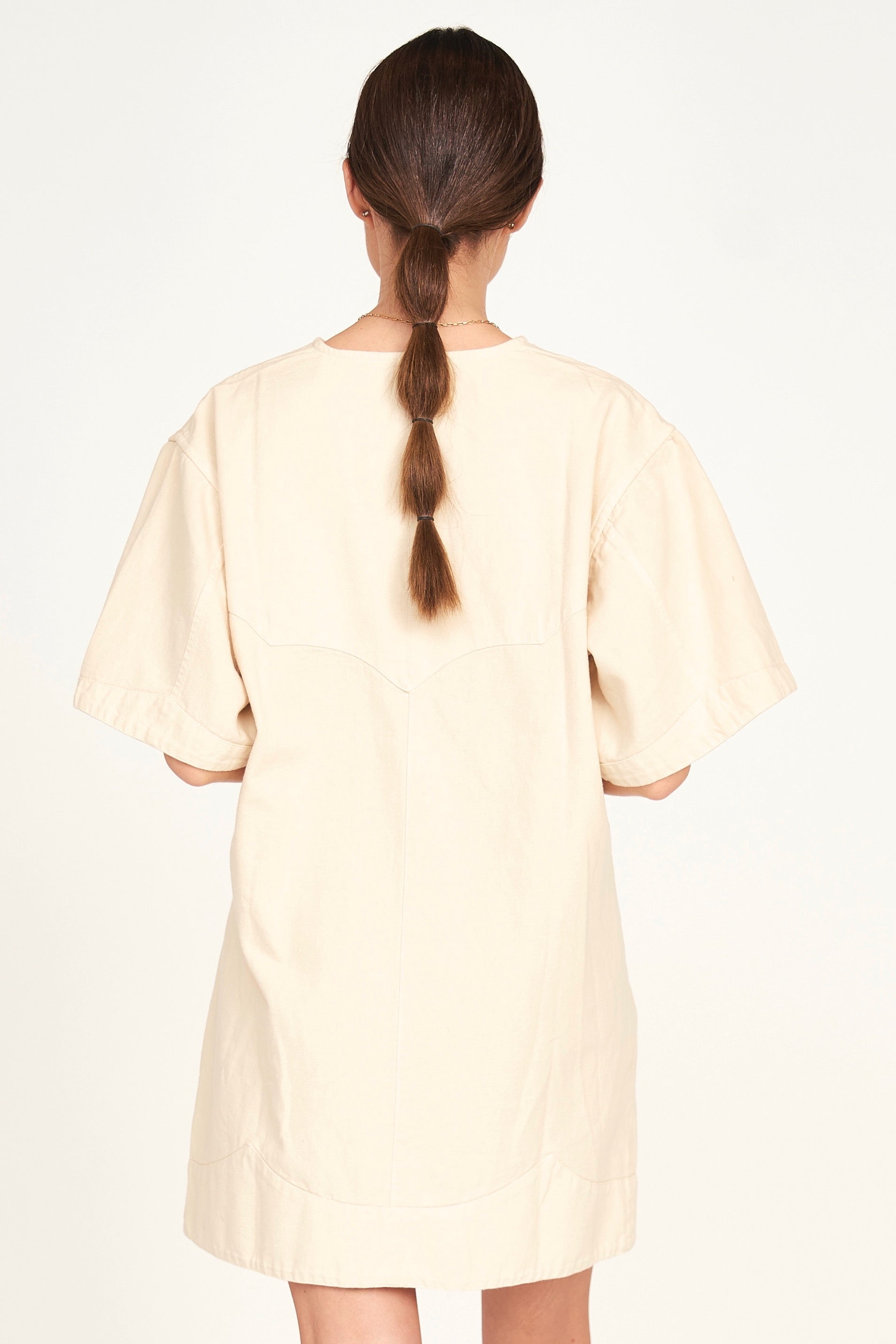 Dress in Cream Canvas