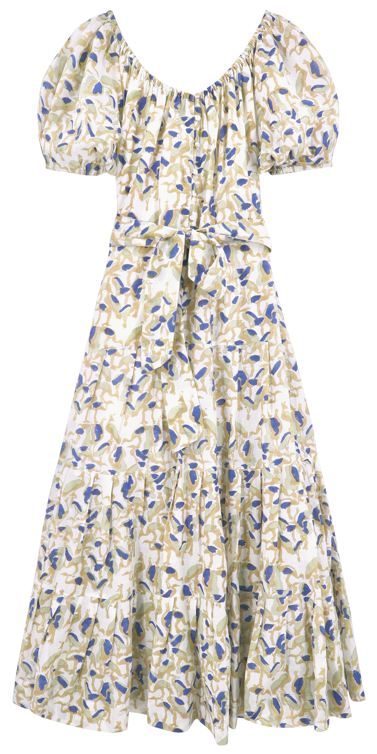 Soft elastic scoop neckline Dress