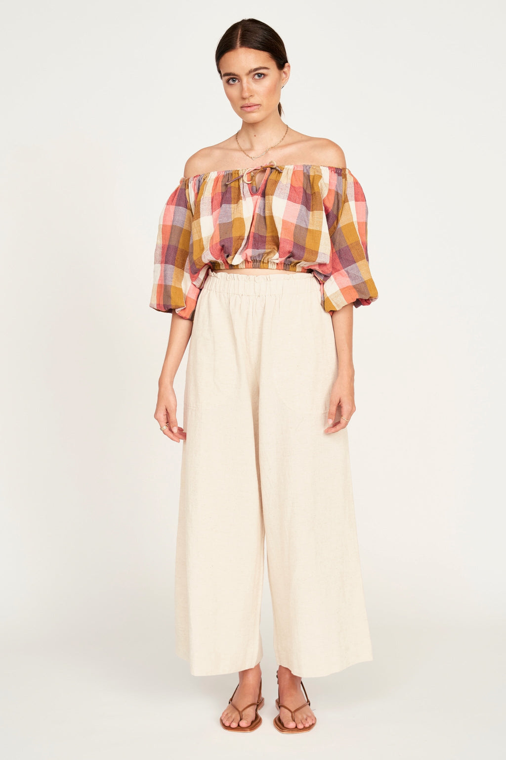 Top in Sunset Plaid