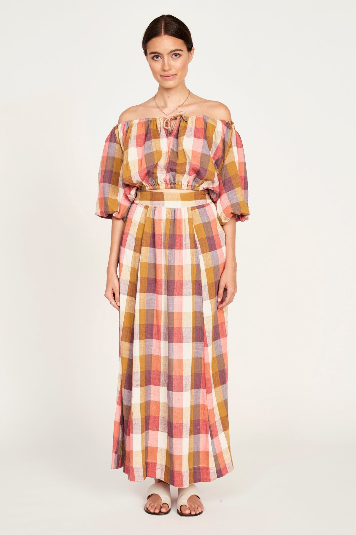 Skirt in Sunset Plaid