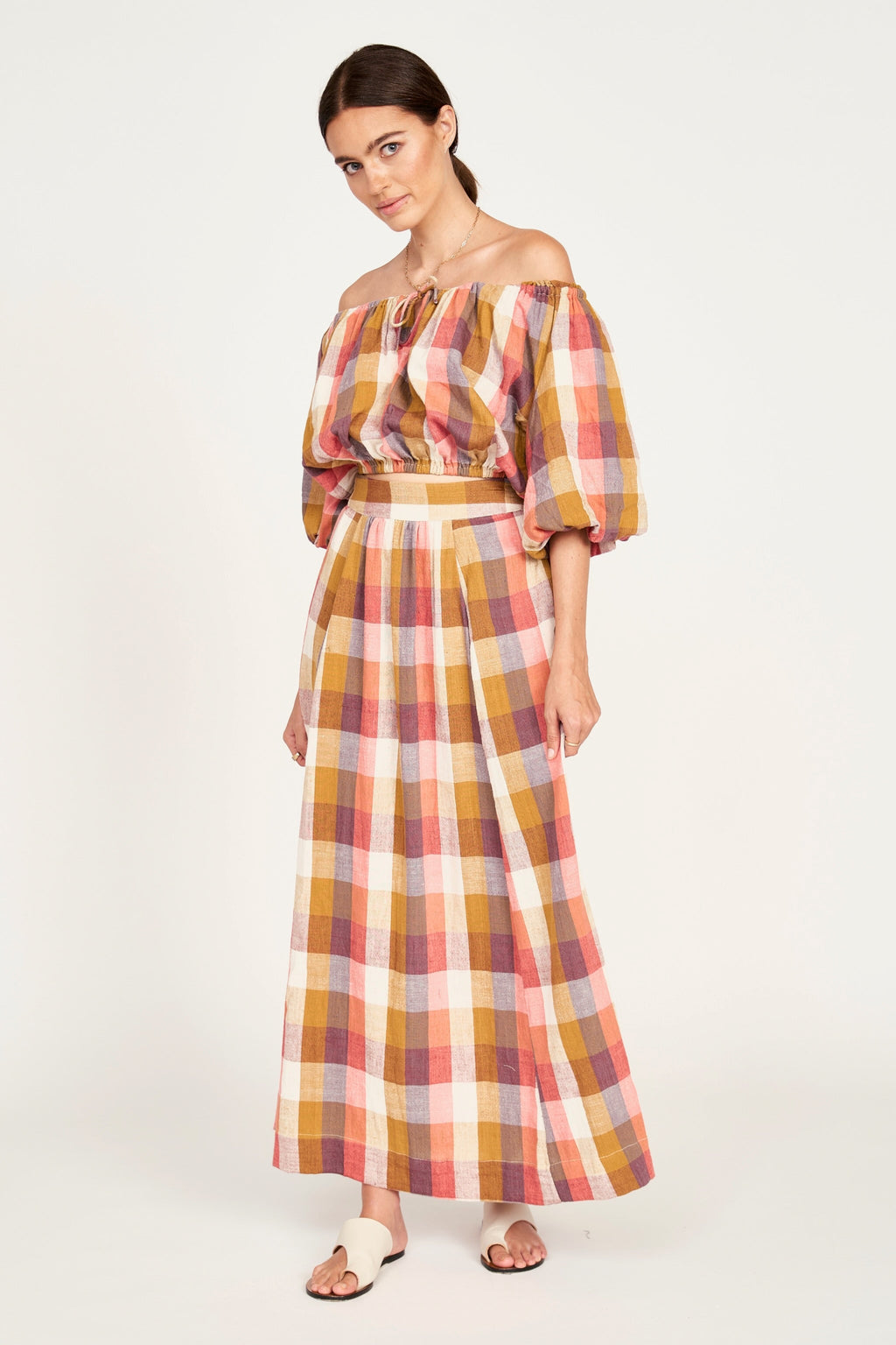 Skirt in Sunset Plaid