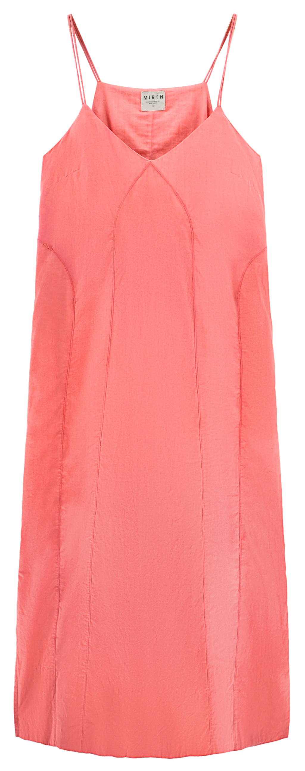 Dress in Coral deep V neckline