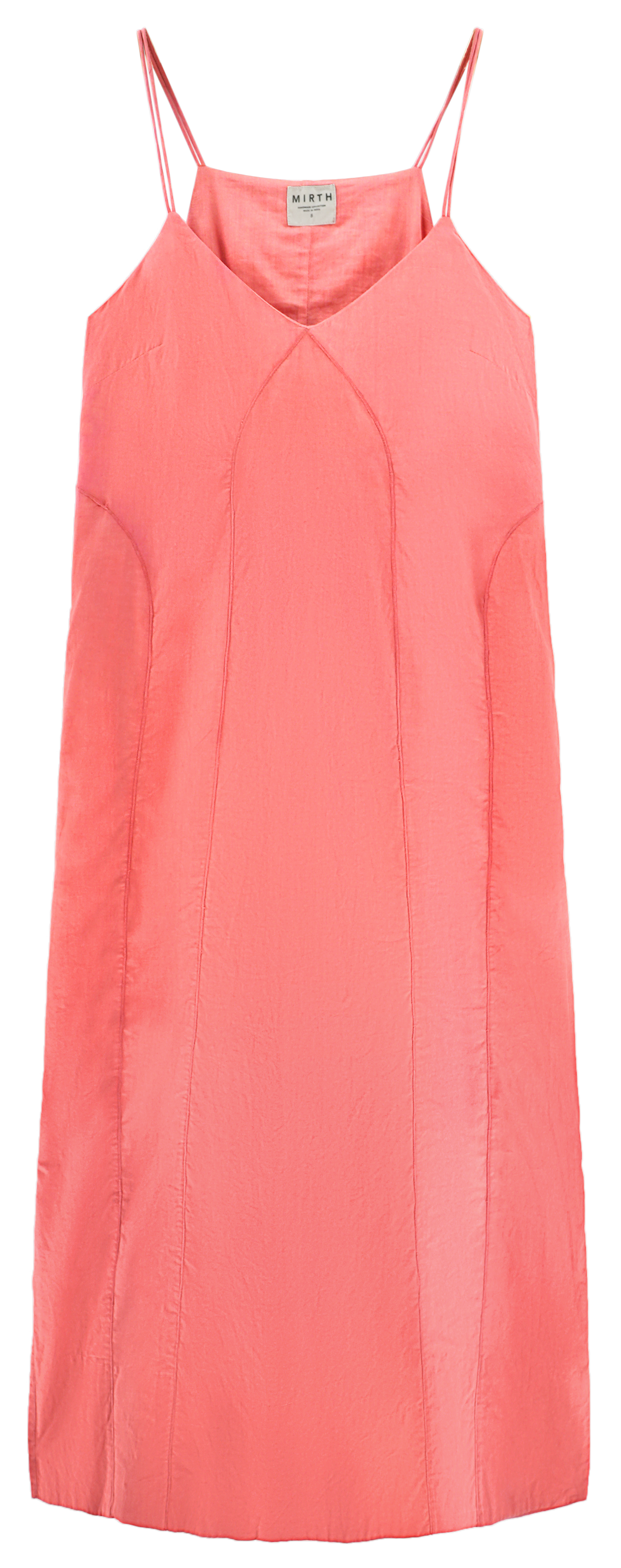 Dress in Coral deep V neckline