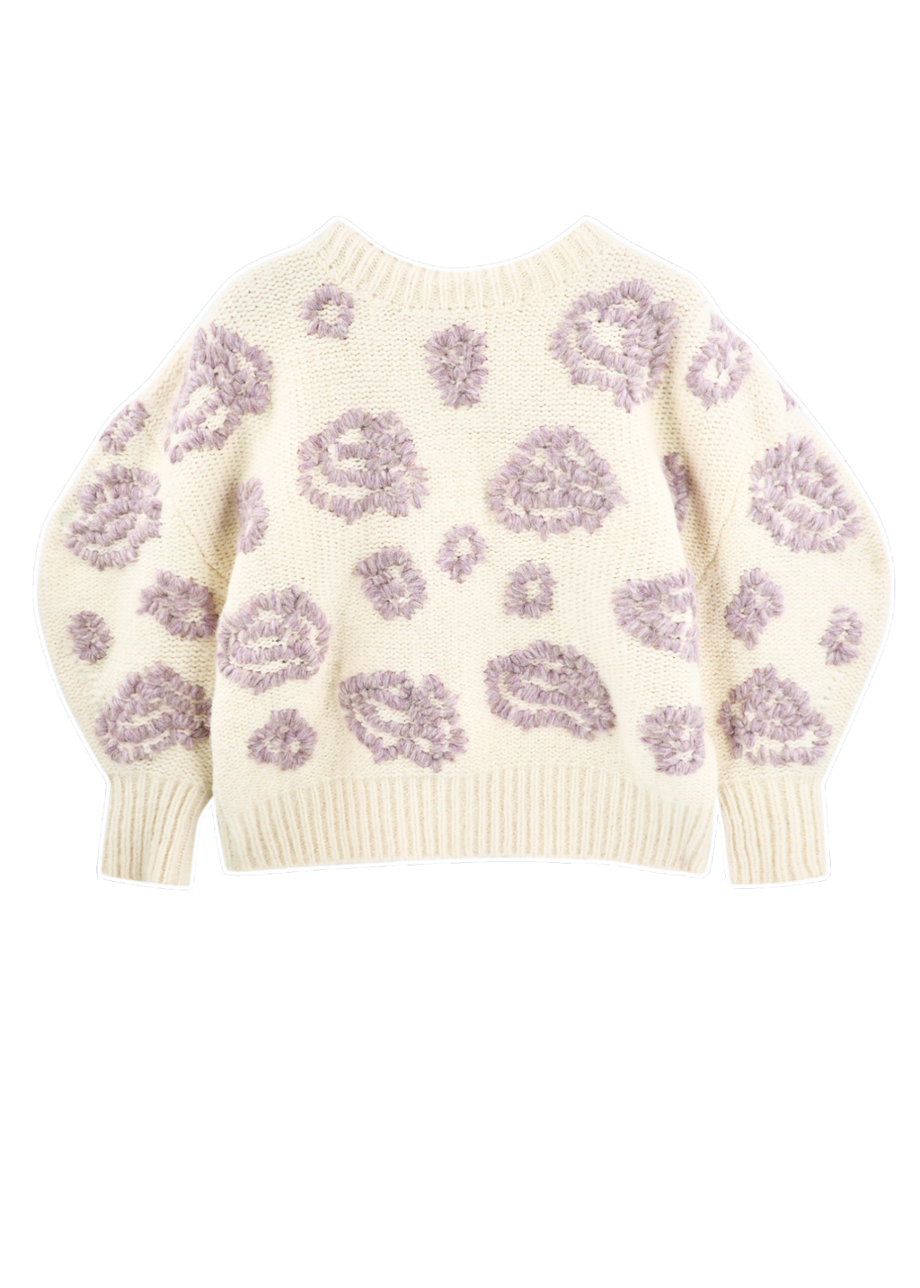Waterlily Pullover in Ivory/Fawn
