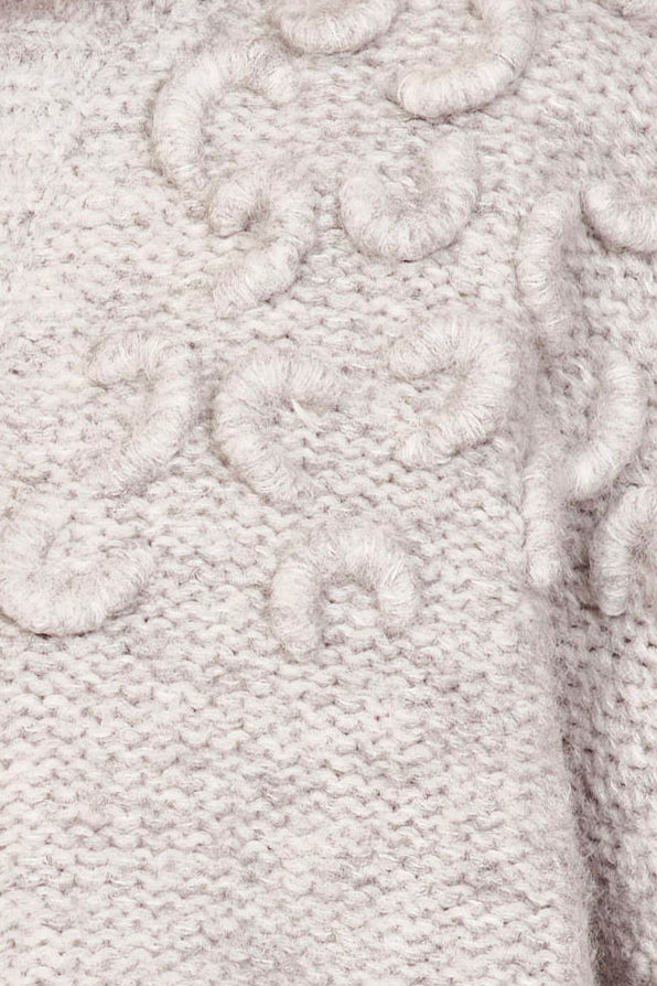 Croissant Cardigan in Dove Grey