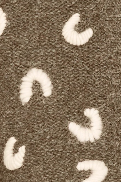Croissant Cardigan in Olive/Ivory