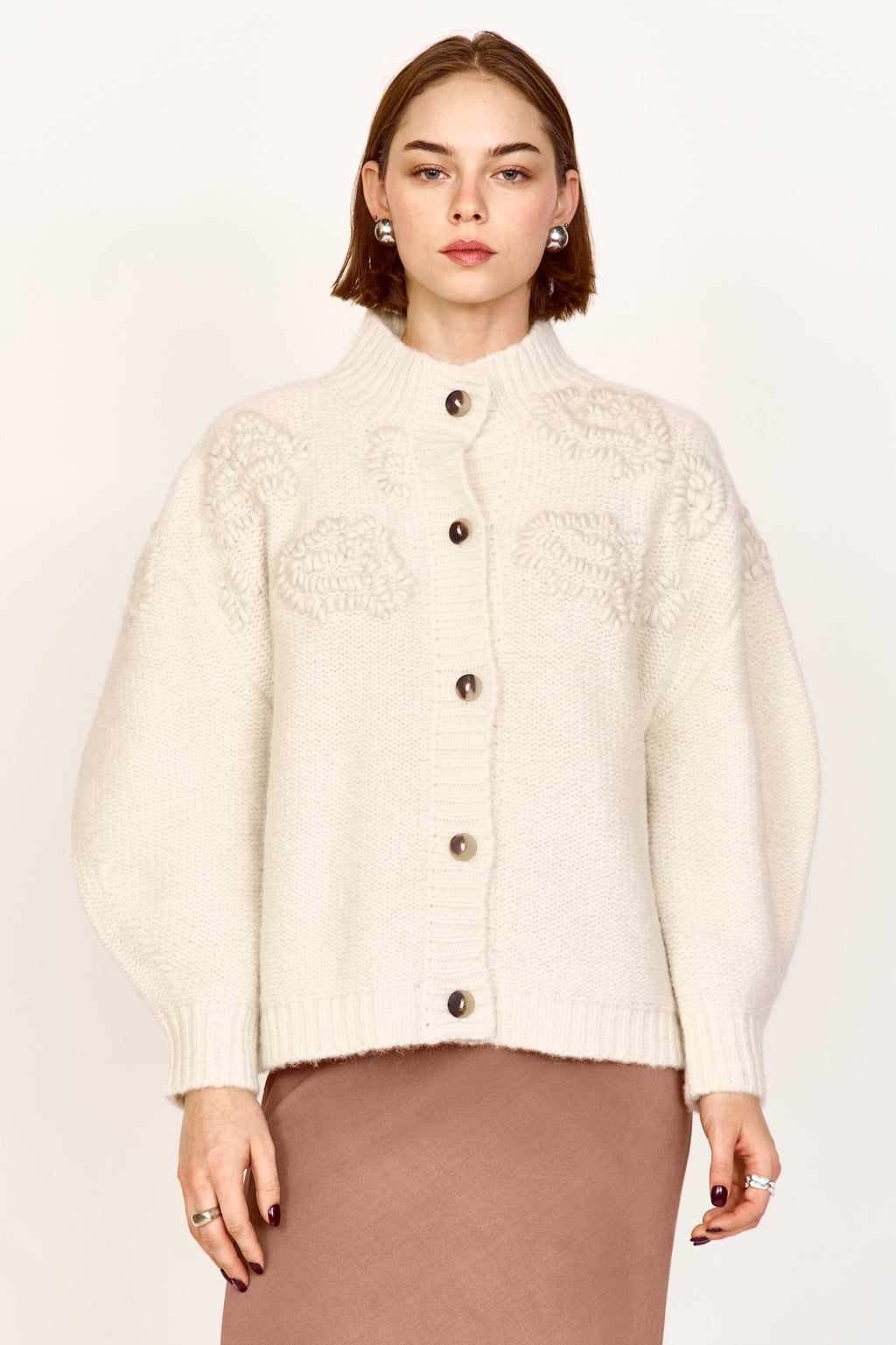 Waterlily Cardigan in Ivory