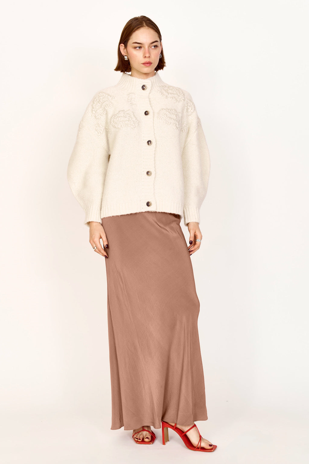 Waterlily Cardigan in Ivory