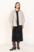 Croissant Cardigan in Dove Grey