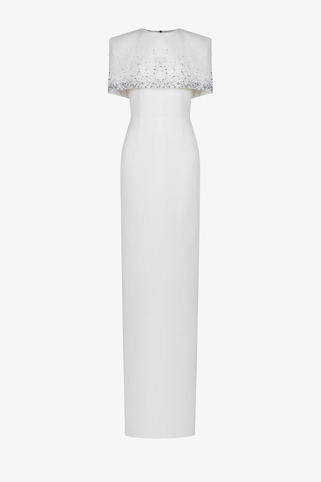 Shoulder cape with floor length gown