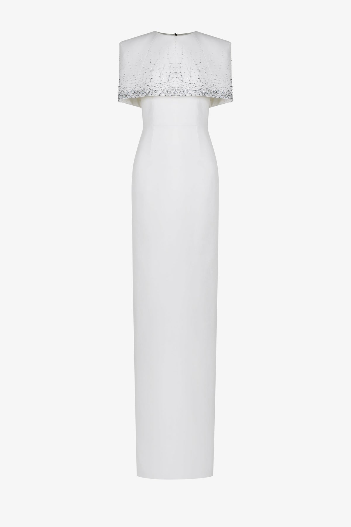 Shoulder cape with floor length gown