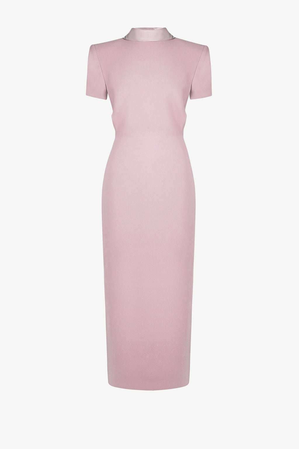 Round neck right angled shoulder dress