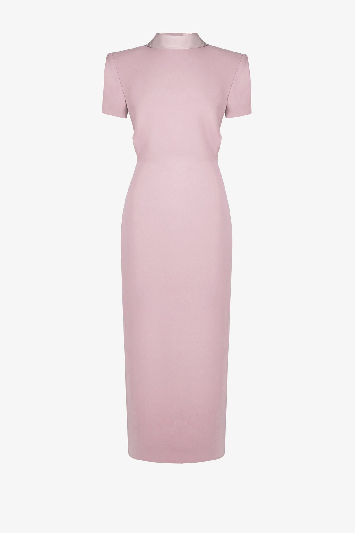 Round neck right angled shoulder dress