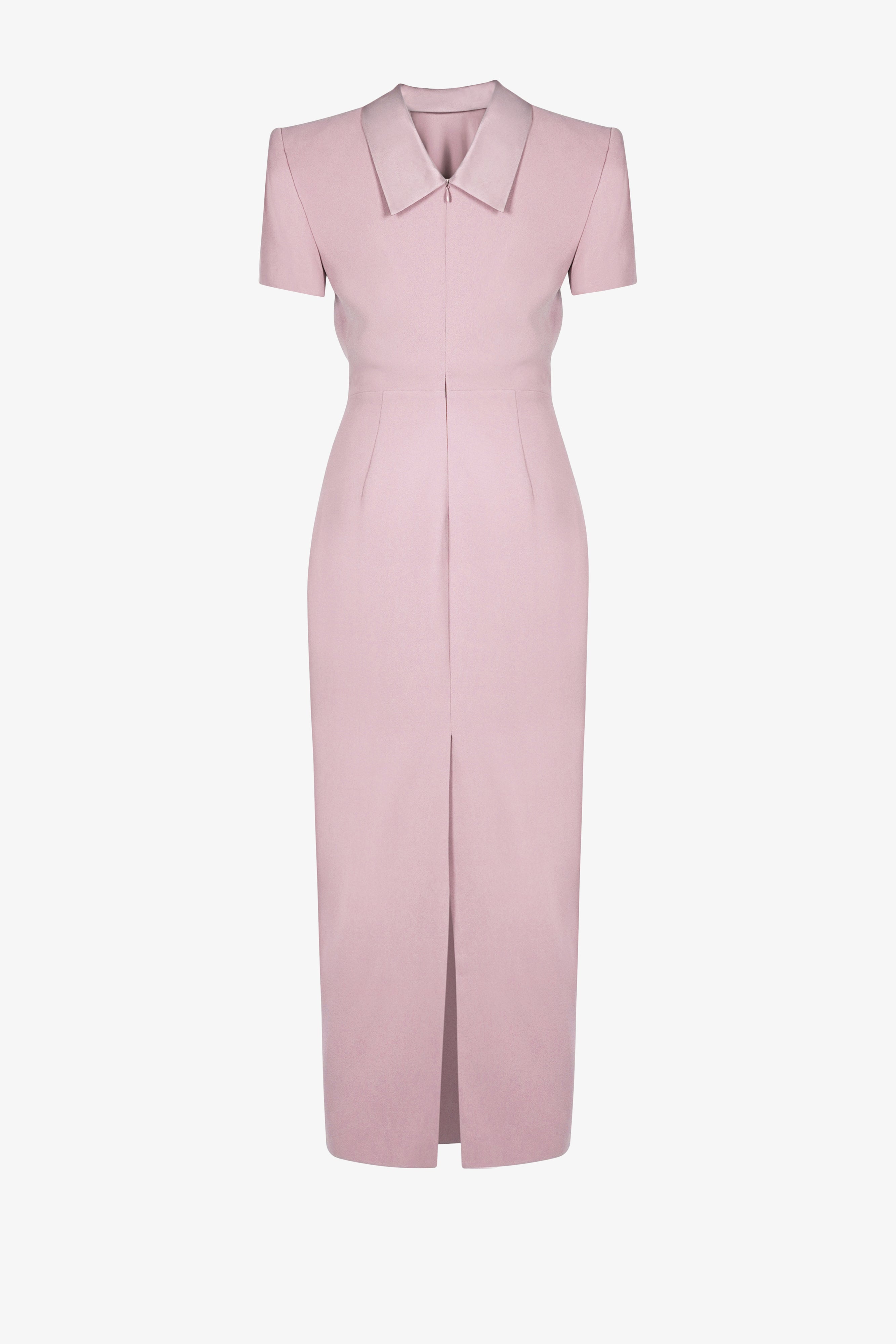 Round neck right angled shoulder dress