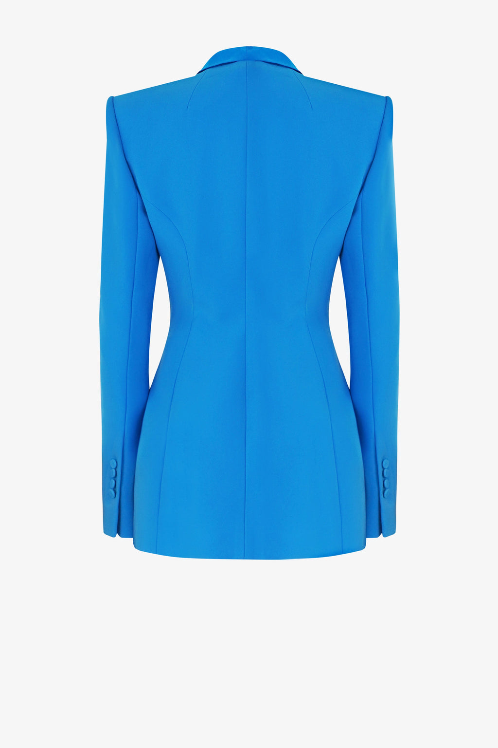 V-neck right angled shoulder suit jacket